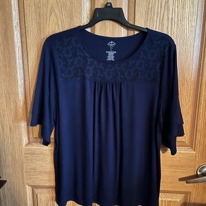 3/4 length ruffle sleeve